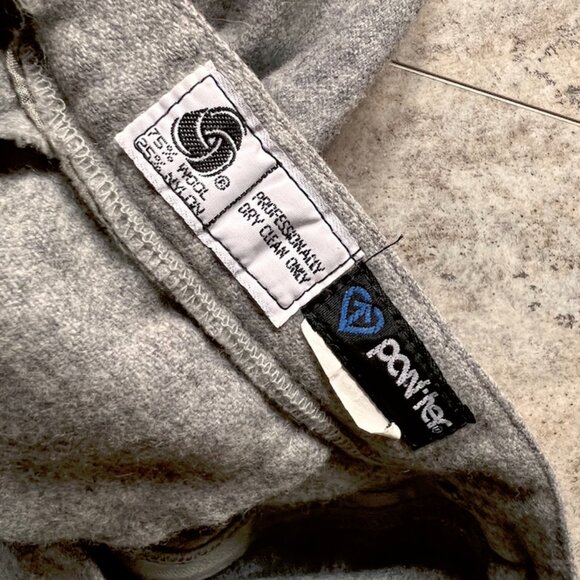 Vintage Wool Skirt with Front Pleats, Knee Length - Picture 6 of 16